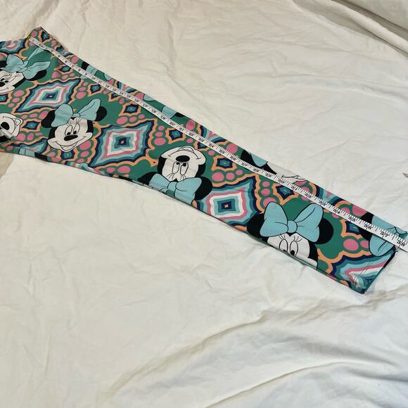 Lularoe Curvy pink and teal Minnie Mouse Leggings Tall and Curvy TC - Picture 8 of 10